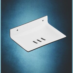 soap dish single sq b/ white