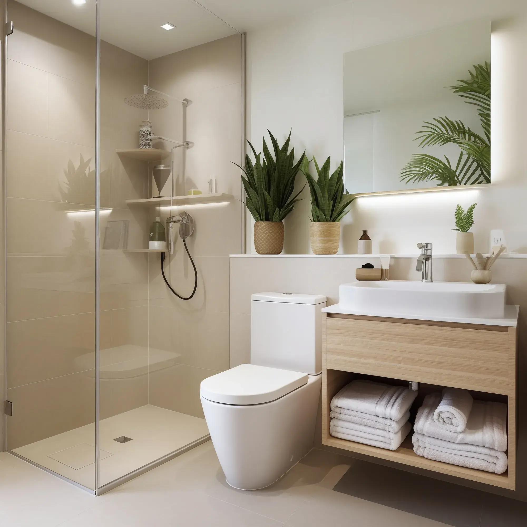 Home small bathroom decorated modern style