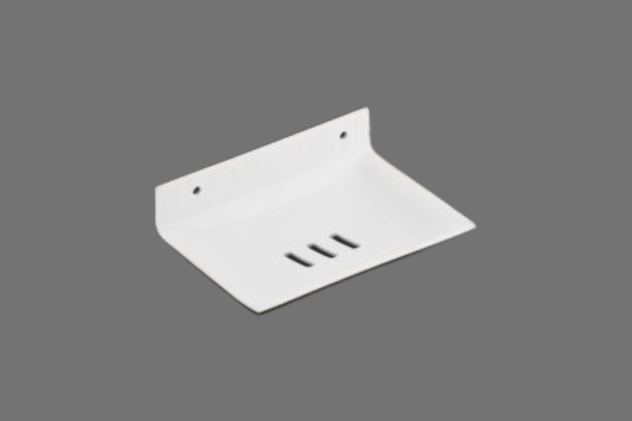 Soap Dish Single SQ B/White
